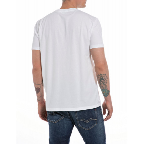 T-shirt Coton Bio Blanc Replay pour homme 1
