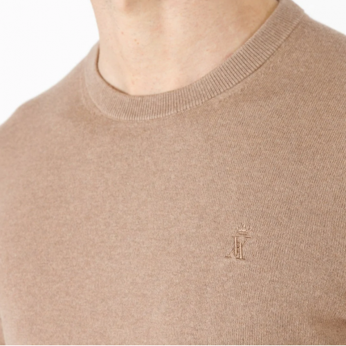 Pull Karos Taupe Vicomte A. pour homme 1
