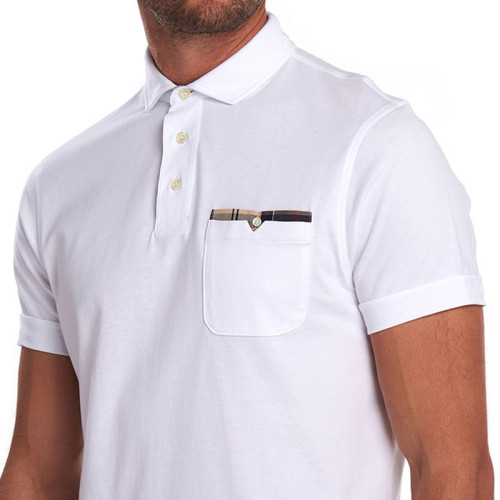 Polo Barbour Corpatch blanc