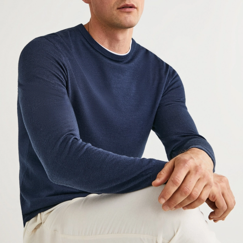 Pull Col Rond Bleu Hackett pour homme 1