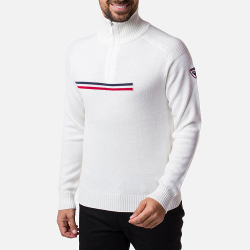 Pull 1/2 Zip Blanc Rossignol pour homme 1