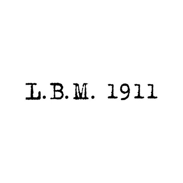 L.B.M. 1911
